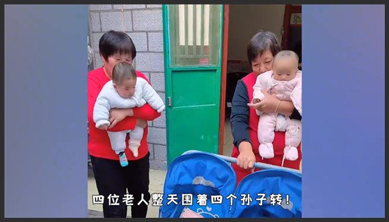 90后宝妈生下四胞胎，8口之家引全网关注，妻子：他家祖坟冒烟了