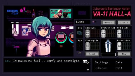 《VA-11 Hall-A：赛博朋克酒保行动》官方中文截图